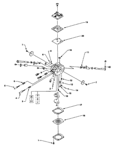 Carburetor Diagram and Parts List for 420 UT-35020-A Homelite Snow Blower