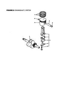 Crankshaft, Piston Diagram and Parts List for UT-04005  Homelite Generator