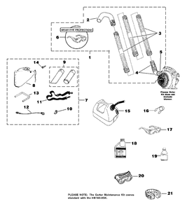 Tubes - Accessories Diagram and Parts List for HB251YV UT-08078-R Homelite Leaf Blower / Vacuum