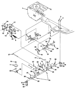 Brake And Clutch Diagram and Parts List for JR830 UT-32020 Homelite Lawn Mower