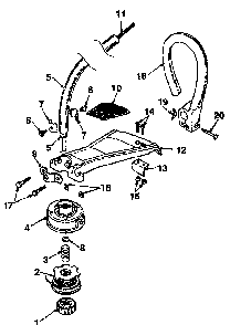 Shaft Diagram and Parts List for UT-20536  Homelite Trimmer