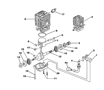 Engine Internal - Oil Pump Diagram and Parts List for Z3800 UT-10781 Homelite Chainsaw