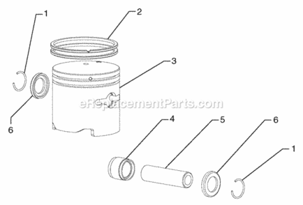 Part Location Diagram of 6969001 Homelite Piston Ring