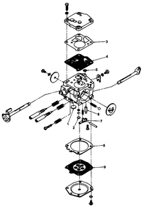 Hs-5c Carburetor Diagram and Parts List for XLS154AXL UT-01297 Homelite Water Pump