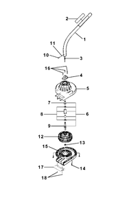 Blower Attachment Diagram and Parts List for ST725 UT-15178 Homelite Trimmer