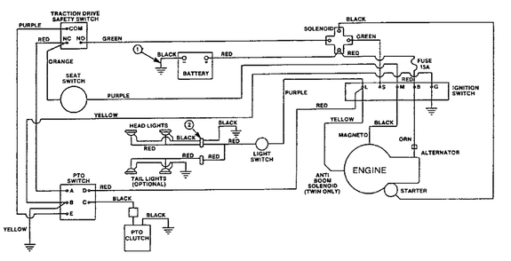 Wiring Diagram Diagram and Parts List for YT16 UT-33015 Homelite Lawn Tractor