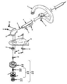 Head, Boom And Handles (Rev. A) Diagram and Parts List for ST730SDR UT-20637-R Homelite Trimmer