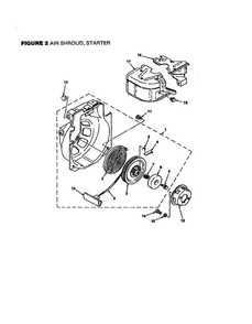Air Shroud And Starter Diagram and Parts List for UT-04005  Homelite Generator
