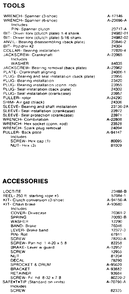 Tools And Accessories Diagram and Parts List for SUPERXL925 UT-10415-A Homelite Chainsaw