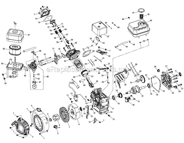 Page B Diagram and Parts List for PS80522  Homelite Pressure Washer