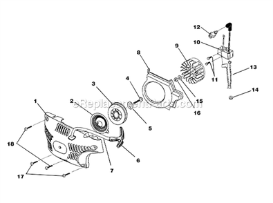 Page F Diagram and Parts List for PS33 UT-10788 Homelite Chainsaw