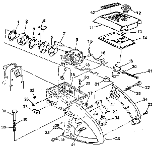 Figure 6 Diagram and Parts List for SXL-AO-UT-10045C  Homelite Chainsaw