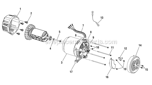 Page B Diagram and Parts List for PS907000  Homelite Generator