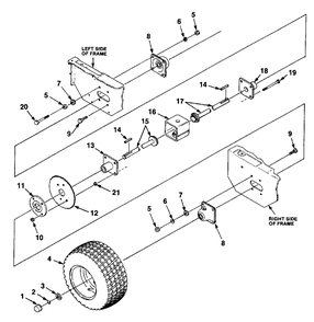 Differential Diagram and Parts List for HR1230E UT-32030 Homelite Lawn Mower