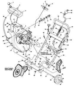Handles And Tank Diagram and Parts List for 420 UT-35020-A Homelite Snow Blower