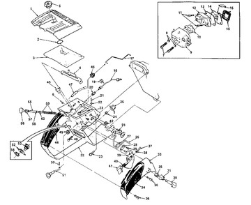 Intake Diagram and Parts List for SUPEREZAO UT-10537-A Homelite Chainsaw
