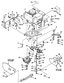 Engine And Drive Diagram and Parts List for JR830 UT-32020 Homelite Lawn Mower