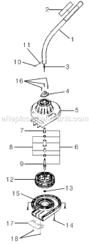 Part Location Diagram of 07839 Homelite Lower Housing