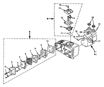 Muffler - Carburetor - Tank Diagram and Parts List for CS3916 UT-10735-R Homelite Chainsaw