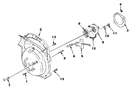 Starter Diagram and Parts List for HB251YV UT-08078-R Homelite Leaf Blower / Vacuum