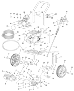 Part Location Diagram of 308700012 Homelite Pressure Washer 40 Degree Nozzle