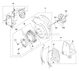 Back_Pack_Tube_Kit_And_Handle Diagram and Parts List for BP30185 Ut-08036-R Homelite Leaf Blower / Vacuum