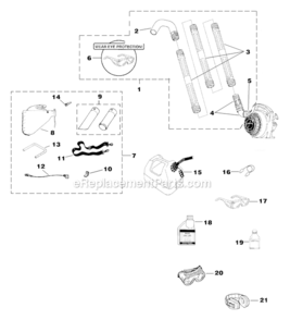 Tubes_-_Accessories Diagram and Parts List for BP30185 Ut-08036-R Homelite Leaf Blower / Vacuum
