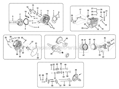 Page E Diagram and Parts List for PS905000  Homelite Generator