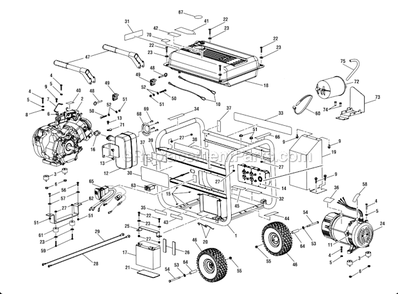 Page A Diagram and Parts List for PS907000  Homelite Generator