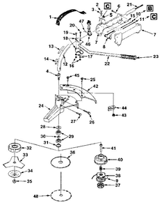 Diagram 3 Diagram and Parts List for 74112  Homelite Trimmer
