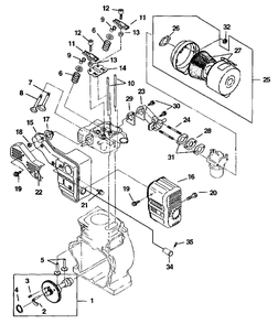 Exhaust Diagram and Parts List for LRXE4500 UT-03821 Homelite Generator