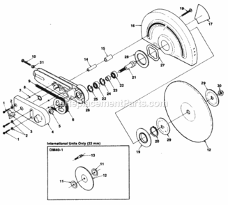 Part Location Diagram of A47407 Homelite Arm- Wheel