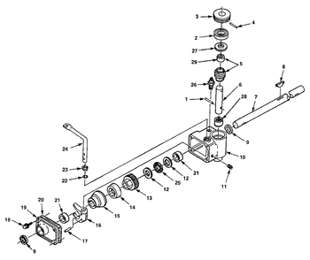 Gear Reducer Diagram and Parts List for SB212 UT-30089 Homelite Lawn Mower