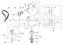 Page E Diagram and Parts List for F3050 UT-15179 Homelite Trimmer