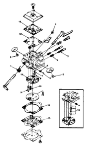 Walbro Carburetor Diagram and Parts List for SUPER2 UT-10654 Homelite Chainsaw