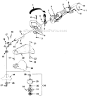Part Location Diagram of A03174 Homelite Stringhead-Complete (.095 Line)(Left Hand Thread)(Red Retainer)(