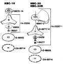 Page C Diagram and Parts List for HBC30 UT-15085-B Homelite Trimmer