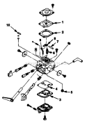 Page E Diagram and Parts List for HBC38 UT-15077 Homelite Trimmer