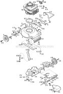 Part Location Diagram of JA991879 Homelite Ring - Engine To Deck