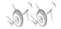 Wheel Assembly Diagram and Parts List for HG6000  Homelite Generator