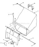 Page B Diagram and Parts List for HSB21P5 UT-30155-A Homelite Lawn Mower