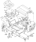 Page C Diagram and Parts List for LT1238G UT-33021 Homelite Lawn Tractor
