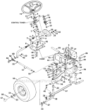 Page F Diagram and Parts List for LT1238G UT-33021 Homelite Lawn Tractor