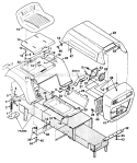 Page B Diagram and Parts List for LT12 UT-33013 Homelite Lawn Tractor