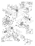 Engine & Peripherals, Carburetor & Accessories Diagram and Parts List for ST145 UT20556-A Homelite Trimmer