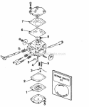 Hs-179-B Carburetor Diagram and Parts List for SXLAO UT-10045-E Homelite Chainsaw