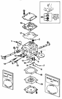 Sdc-62 Carburetor Diagram and Parts List for SXLAO UT-10045-E Homelite Chainsaw