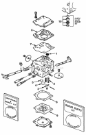 Carburetor (Walbro) Diagram and Parts List for SXLAO UT-10045-E Homelite Chainsaw