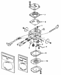 Carburetor (Zama) Diagram and Parts List for SXLAO UT-10045-E Homelite Chainsaw