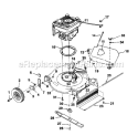 Part Location Diagram of JA992702 Homelite Engine- 2 Cycle 4 H.P.
